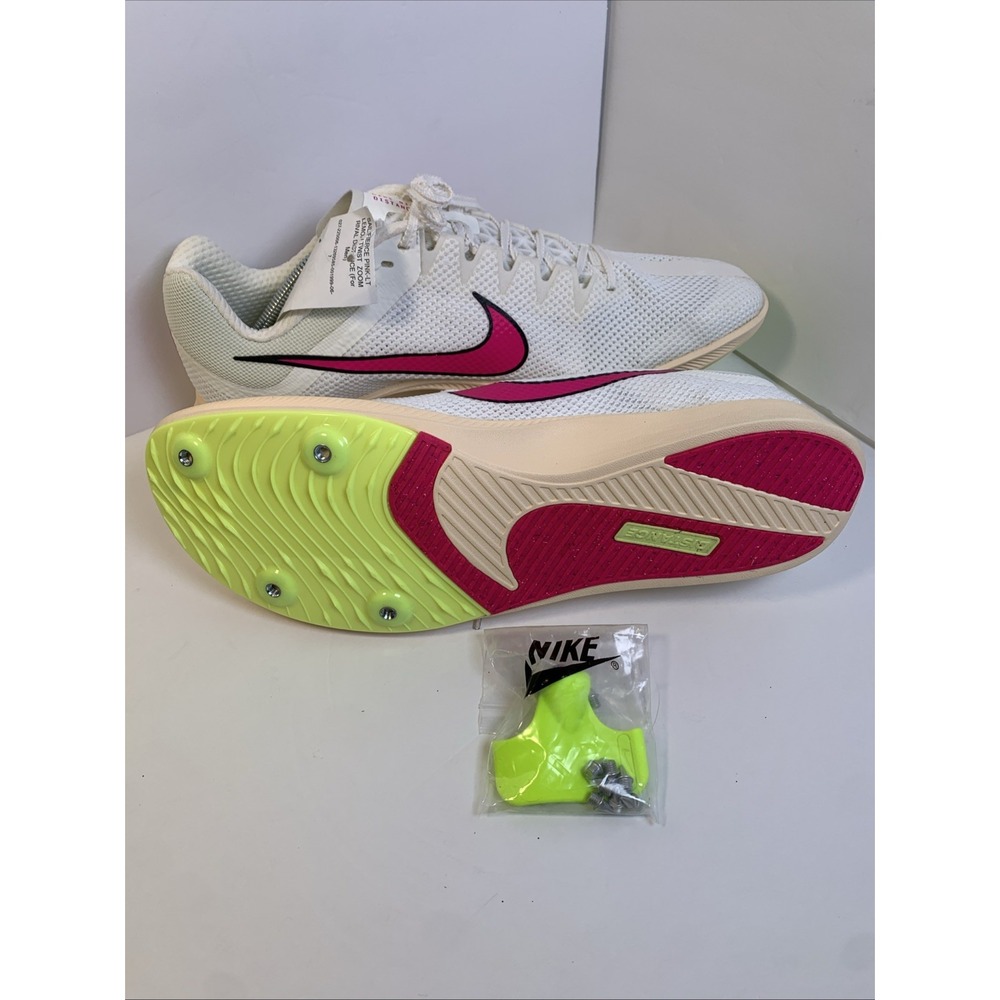 New Nike Zoom Rival Distance 14 Low Sail Fierce Pink Track Spikes Sprinter Mens